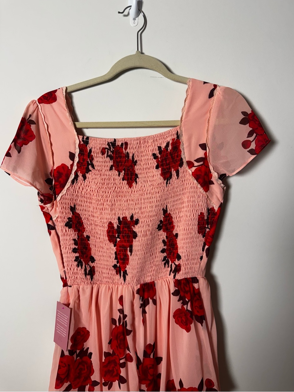 IVY CITY CO Feminine Roses are Red Tiered Coquette Romantic Maxi Dress NWT - Picture 7 of 9